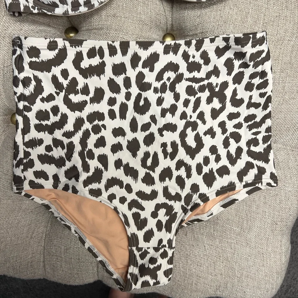 J.Crew two piece set. Top size 32D and high rise bottoms are XS.